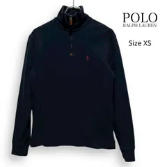 A2579/ 現行タグ POLO RALPH ポロ ラルフローレン ハーフジップ スウェット トレーナー ネイビー メンズ XS