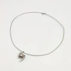 グレーパールネックレス　SILVER　シルバー925