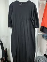 半袖ブラック ロング ONE PIECE