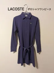 LACOSTE ラコステ ポロシャツ L ワンピース 40 パープル ポロシャツ ワンピース 通年 レディース M 重ね着 ミニ