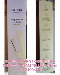 SALONIA HAIR STRAIGHTENER MELLOW CREAM YELLOW 24mm