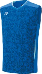 ヨネックス YONEX テニス メンズゲームシャツ ノースリーブ ウエア トップス 袖なし トーナメント ツアー ゲーム 試合 練習 トレーニング UVカット 吸汗 速乾 ストレッチ 男性  10524 002 ブルー