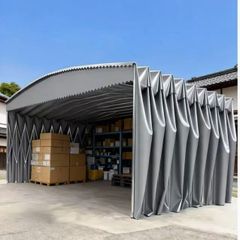 即日出荷 移動テント倉庫 間口8m *10m 高さ4m 四面生地(カーテン1面