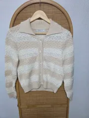 LINEエディション ウール ストライプ KARA（カラ） カーディガン 新品