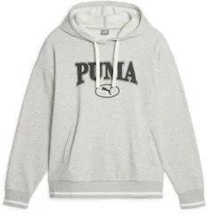 プーマ PUMA PUMA SQUAD フーディースウェット FL ウィメンズ パーカー トップス 長袖 フリース 裏起毛 防寒 保温 フィットネス ジム 秋 冬 レディース  623332 04 ライト グレー ヘザー