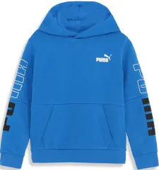 プーマ PUMA PUMA POWER カラーブロック フーディースウェット キッズ パーカー トレーナー トップス プルオーバー 長袖 レジャー 通学 ジュニア 子供 ボーイズ  678570 47 レーシング ブルー