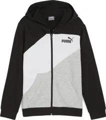 プーマ PUMA ジュニア PUMA POWER カラーブロック フルジップフーデッドジャケット  681395 14 クラブ ネイビー