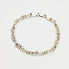 【希少/美品】アンカーチェーンブレスレット　ITALY　SILVER　シルバー925　5ｍｍ幅　ワイドワイド　9.3ｇ