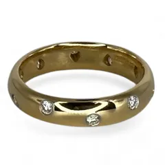 【Tiffany&Co.】 ティファニー K18YG PR950 ドッツリング 750刻印 リング 指輪 デザインリング 4.8g ダイヤモンド付き 11.5号 レディース 【中古】USED-A 【9304】