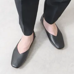 [スムースブラック]パンプス フラットシューズ スクエアトゥ Vカット ローヒール ぺたんこ 痛くない 柔らかい 長時間 疲れない 歩きやすい 軽い フォーマル 通勤 立ち仕事  冠婚葬祭 結婚式 大きいサイズ 黒 きれいめ おしゃれ 靴 k59-38500