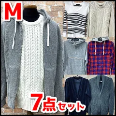 メンズ/紳士服　まとめ売り7点　Mサイズ　AZUL/Confirm/BROWNY/MLEMENT他　パーカー/ニット/トップス他　現状品　YMO12-006-07/100