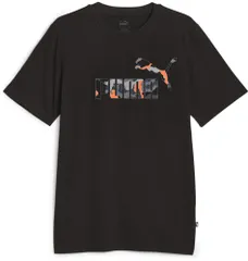 プーマ PUMA エッセンシャル カモ ESS CAMO グラフィック Tシャツ メンズ トップス 半袖Tシャツ ロゴ 迷彩 クルーネック トレーニング 春夏 普段着 部屋着  678370 51 PUMABLK-CA
