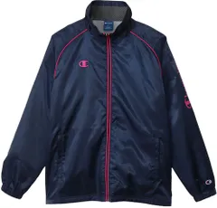 チャンピオン Champion ウィンドブレーカージャケット アウター 上着 フルジップ 防寒 撥水 保温 防風 裏起毛 部活 練習 トレーニング クラブ チームウェア メンズ レディース  C3YSC16 370 ネイビー