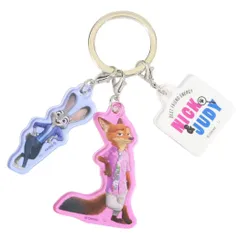 【メール便】ズートピア2 キーリング 3チャームキーホルダー A ディズニー ティーズファクトリー 3連 アクキー キャラクター グッズ 