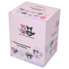 マイメロディ＆クロミ 缶バッジ シークレットハートホログラム缶バッジ 全10種 10個入セット サンリオ ティーズファクトリー コレクション雑貨 まとめ買い キャラクター グッズ 