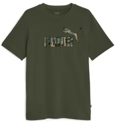 プーマ PUMA エッセンシャル カモ ESS CAMO グラフィック Tシャツ メンズ トップス 半袖Tシャツ ロゴ 迷彩 クルーネック トレーニング 春夏 普段着 部屋着  678370 31 MYRTLE