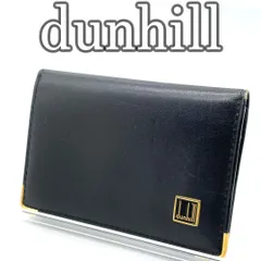 ダンヒル dunhill カードケース 名刺入れ レザー ブラック ゴールド金具 ヴィンテージ Y2K Leather Card Case Business Card Holder Black Gold Vintage