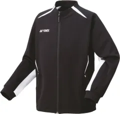 ヨネックス YONEX テニス メンズニットウォームアップシャツ ジャケット ジャージ アウター トップス 長袖 練習 トレーニング 部活 クラブ UVカット 吸汗速乾 ストレッチ 制電 男性  51045 007 ブラック