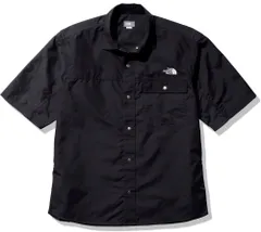 ザ・ノース・フェイス THE NORTH FACE アウトドア ショートスリーブヌプシシャツ メンズ S/S Nuptse Shirt シャツ ロゴ入り ドットボタン 肩切替 トップス 半袖 ウェア  NR22331 K ブラック