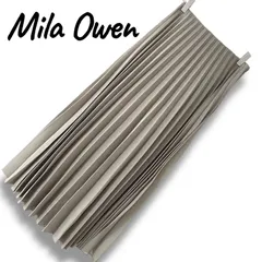 Mila Owen ミラオーウェン プリーツスカート ロング丈 09WFS211420 MOC モカ ベージュ系 上品 きれいめ 大人カジュアル シンプル 人気 美シルエット 体型カバー 春夏秋 美品 0000842OC