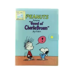 スヌーピー ポケットファイル ボタン付きクリアファイル4P A4 ライトブルー ピーナッツ サンスター文具 新学期準備文具 キャラクター グッズ 