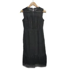 ダイアグラム ワンピース サイズ36 S レディース美品  - 黒 クルーネック/ノースリーブ/ロング/レース/スパンコール