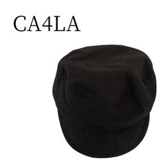 CA4LA カシラ ペーパー 麦わら キャスケット ブラック アシンメトリー