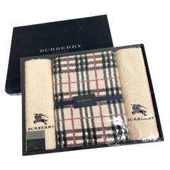 ✿BURBERRYバーバリーノバチェック柄バスタオル等7枚セット 未使用保管