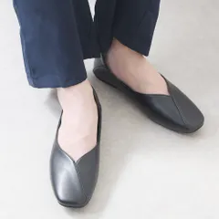 [スムースブラック/y]パンプス フラットシューズ スクエアトゥ Vカット ローヒール ぺたんこ 痛くない 柔らかい 長時間 疲れない 歩きやすい 軽い  フォーマル 通勤 立ち仕事  冠婚葬祭 結婚式 黒 きれいめ おしゃれ 靴 k59-38500