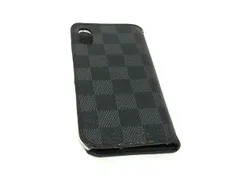 LOUIS VUITTON ルイヴィトン M63445 ダミエグラフィット フォリオ iPhone X/XS対応 手帳型 アイフォンケース ブラック系 DI2524