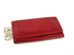 LOUIS VUITTON ルイヴィトン M91976 モノグラムヴェルニ ミュルティクレ4 4連 キーケース 鍵入れ ポムダムール レッド系 DI6392