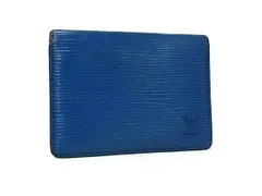 LOUIS VUITTON ルイヴィトン M63205 エピ 2カルト ヴェルティカル カードケース パスケース カード入れ トレドブルー DI6587