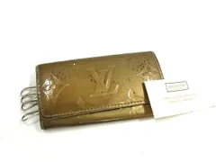 LOUIS VUITTON ルイヴィトン モノグラムヴェルニ ミュルティクレ4 4連 キーケース 鍵入れ グリアールデコ シルバー系 DJ3076