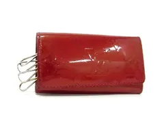 LOUIS VUITTON ルイヴィトン M91976 モノグラムヴェルニ ミュルティクレ4 4連 キーケース 鍵入れ メンズ レディース レッド系 DJ7193