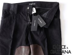 Dolce＆Gabbana/レザー切り替えデニム/52/ブラック - メルカリ