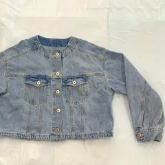 earth music & ecology【人気デニムジャケット】レディース F ライトインディゴ／ノーカラー Gジャン カジュアル 羽織り