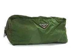 PRADA プラダ テスートナイロン ポーチ マルチケース 小物入れ レディース グリーン系 DH0208