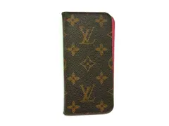LOUIS VUITTON ルイヴィトン M61906 モノグラム フォリオ iPhone 7/8/SE(第2世代) 対応 手帳型 スマホケース ブラウン系 DJ0595