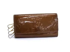 LOUIS VUITTON ルイヴィトン M91212 モノグラムヴェルニ ミュルティクレ4 4連 キーケース 鍵入れ ブロンズ ブラウン系 DK4350