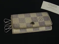 LOUIS VUITTON ルイヴィトン N60020 ダミエアズール ミュルティクレ4 4連 キーケース 鍵入れ アイボリー系 DK4360