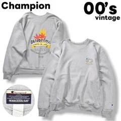 【人気】 00s ヴィンテージ チャンピオン Champion 2009 横田基地 オクトーバーフェスト プリント リバースウィーブ REVERSE WEAVE スウェット トレーナー クルーネック 裏起毛 L グレー メンズ
