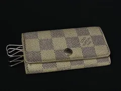 LOUIS VUITTON ルイヴィトン N60020 ダミエアズール ミュルティクレ4 4連 キーケース 鍵入れ アイボリー系 DK4938