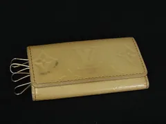 LOUIS VUITTON ルイヴィトン M91360 モノグラムヴェルニ ミュルティクレ4 4連 キーケース 鍵入れ ペルル クリーム系 DK5439