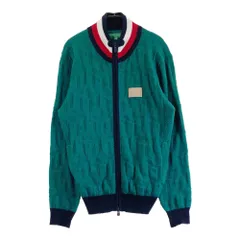 サイズ：M TOMMY HILFIGER GOLF トミー ヒルフィガーゴルフ  長袖ニットジップジャケット  グリーン系 [240101552269] ゴルフウェア メンズ ストスト