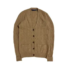 S ポロ ラルフローレン ケーブル ウール カシミア ニット カーディガン