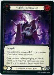Cold Foil/Flesh and Blood/英語版/邪悪な詠唱/Malefic Incantation (赤)/プロモ/GEM075/FaB/フレッシュ&ブラッド