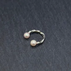 シルバー パール イヤーカフ 4.5-5ミリ あこや真珠 ベビーパール SV 本真珠 和珠 国産