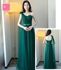 ★S グリーン ブライズメイド 謝恩会 ドレス 二次会 花嫁 パーティー ドレス 二次会 花嫁 ロング丈ドレス 結婚式 卒業パーティー 成人式 同窓会 20代 30代 40代 di390f3