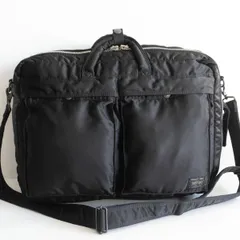 【定番】PORTER 【タンカー 3WAY ブリーフケース】ブラック ポーター ビジネスバッグ リュック ショルダー ナイロン 25111005