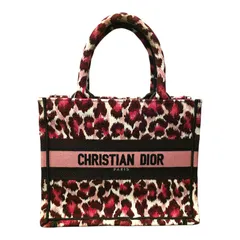 ディオール　ブックトート スモール　レオパード　ピンク